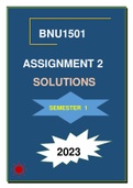 BNU1501 ASSIGNMENT TWO ANSWERS 2023 SEMESTER 1 