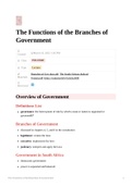 The Functions of the Branches
