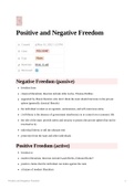 Positive and Negative Freedom