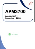 APM3700 - ASSIGNMENT 1 SOLUTIONS (SEMESTER 01 - 2023)