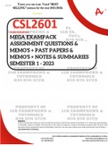 CSL2601 EXAMPACK - SEMESTER 1 - 2023 - UNISA (LATEST) - ALL-IN-ONE - INCLUDES :- ASSIGNMENT MEMOS, NOTES, SUMMARIES, PAST QUESTIONS AND ANSWERS. 