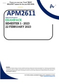 APM2611 EXAMPACK - 2023 - UNISA 