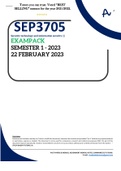 SEP3705 EXAMPACK - 2023 - UNISA 