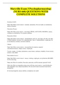Maryville Exam 3 Psychopharmacology (NURS 660) QUESTIONS WITH COMPLETE SOLUTIONS