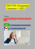 CMY3705 Assignment 1 Semester 1 2023 