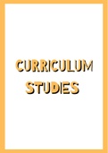 Curriculum Studies 771 - Term 4 Notes