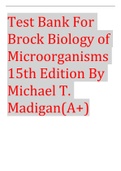 Test Bank For Brock Biology of Microorganisms 15th Edition By Michael T. Madigan(A+)