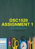 DSC1520 Assignment 1 First Semester 2023