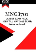 Summary MNG3701 Exam Pack For 2023 with notes (Old papers till May/June 2022 - Questions and answers)