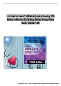 Lewis's Medical-Surgical Nursing 12th Edition:Test Bank For Lewis's Medical-Surgical Nursing 12th Edition Chapter 1-69: Questions & Answers: Updated A+ Score Guide Solution: 100% Verified
