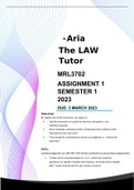 MRL3702 ASSIGNMENT 1 SEMESTER 1 2023 (ALL ANSWERS/ SOLUTIONS)