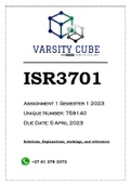 ISR3701 Assignment 1 (quiz) Semester 1 2023 