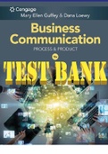 Business Communication: Process & Product 10th Edition by Mary Ellen Guffey and  Dana Loewy ISBN 9780357129364, 0357129369. Complete Chapters 1-16. TEST BANK.