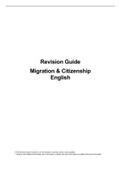 BUNDEL Full summary + Revision Guide Migration & Citizenship (7332B005AY) Uva