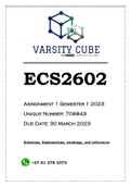 ECS2602 Assignment 1 Semester 1 2023 (706843)