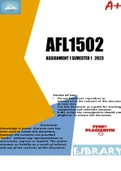 AFL1502 ASSIGNMENT 1 SEMESTER 1 2023