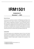 IRM1501 Assignment 2 Semester 1 2023