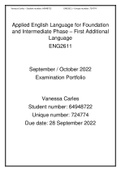 ENG2611 Final Online Exam Portfolio 2022