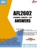 AFL2602 Assignment 2 Semester 1 2023