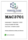MAC3701 Assignment 1 Semester 1 2023 