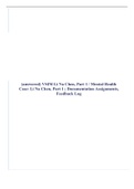 (answered) VSIM Li Na Chen, Part 1 / Mental Health Case: Li Na Chen, Part 1 ; Documentation Assignments, Feedback Log