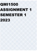  QMI1500 Assignment 1  Semester 1 2023