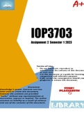 IOP3703 ASSIGNMENT 2 SEMESTER 1 2023