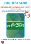 Test Bank For Nelson Essentials of Pediatrics 8th Edition By Karen Marcdante; Robert Kliegman 9780323511452 Chapter 1-29 Complete Guide .