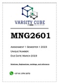 MNG2601 Assignment 1 (QUIZ) Semester 1 2023 