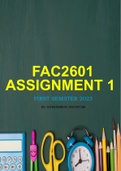 FAC2601 Assignment 1 First Semester 2023