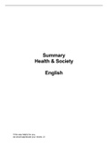 Summary Health and Society English  (7332E005AY) Sociology UvA