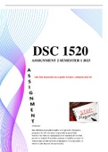 DSC1520 Assignment 2 Semester 1 2023