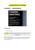 Organizational Psychology: Leadership & Coaching 