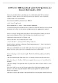ATI Practice A&B Exam Study Guide Part 3 Questions and Answers Best Rated A+ 2023