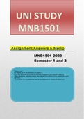 MNB1501  ASSESSMENT 1 & 2 SUGGESTED SOLUTIONS 2023