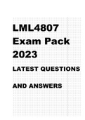 LML4807 EXAM PACK 2023