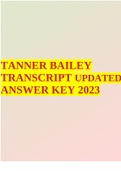 TANNER BAILEY TRANSCRIPT UPDATED ANSWER KEY 2023