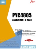 PYC4805 ASSIGNMENT 6 2023
