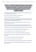 NY241 - NYSTCE Multi-Subject: Secondary Teachers (Grade 7-Grade 12) Part One: Literacy and English Language Arts - English (ENU)