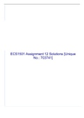 ECS1501 Assignment 12 Solutions [Unique No.: 703741]