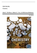 Test Bank - Chemistry, 7th Edition (McMurry, 2016), Chapter 1-23 | All Chapters