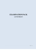  LAW OF DELICT PVL3703 SOLUTIONS FOR PAST EXAM PAPERS PACKAGE