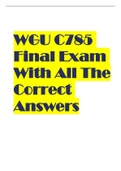 WGU C785 Final Exam With All The Correct Answers