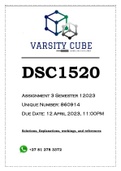 DSC1520 Assignment 3 Semester 1 2023