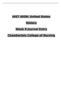  HIST 405N: United States History