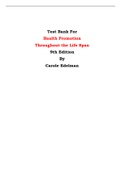 Test Bank For Health Promotion  Throughout the Life Span  9th Edition By Carole Edelman