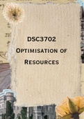DSC3702 - Optimisation of Resources