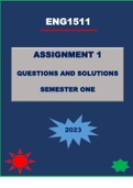 ENG1511 ASSIGNMENT ONE SOLUTIONS 2023 ( SEMESTER 1)