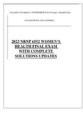 2023 NRNP 6552 WOMEN’S HEALTH FINAL EXAM WITH COMPLETE SOLUTIONS UPDATES