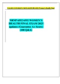 NRNP 6552 6552 WOMEN’S HEALTH FINAL EXAM 2023 updates (Guarantee A+ Score) (100 Q&A)